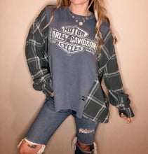 Load image into Gallery viewer, Harley Haven distressed flannel (Sm-xl)