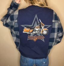 Load image into Gallery viewer, Harley Cafe distressed flannel (Sm-xl)