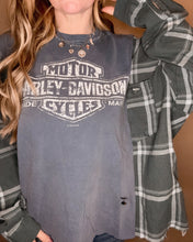 Load image into Gallery viewer, Harley Haven distressed flannel (Sm-xl)