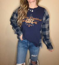 Load image into Gallery viewer, Harley Cafe distressed flannel (Sm-xl)