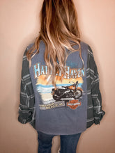 Load image into Gallery viewer, Harley Haven distressed flannel (Sm-xl)